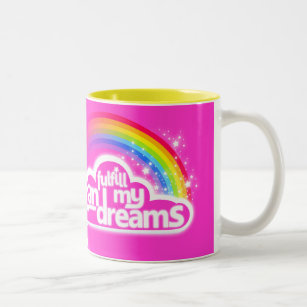 "Ik kan mijn dromen vervullen" motivatie roze mok