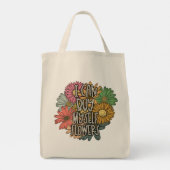 Ik kan mijn eigen bloemen Canvas tas kopen (Achterkant)