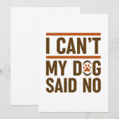 Ik kan mijn hond niet neen zeggen bedankkaart (Voorkant / Achterkant)