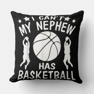 Ik kan mijn Nephew niet voor tante met Basketball Kussen