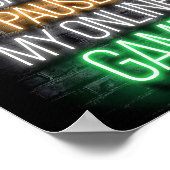 Ik kan mijn online game niet onderbreken poster (Hoek)