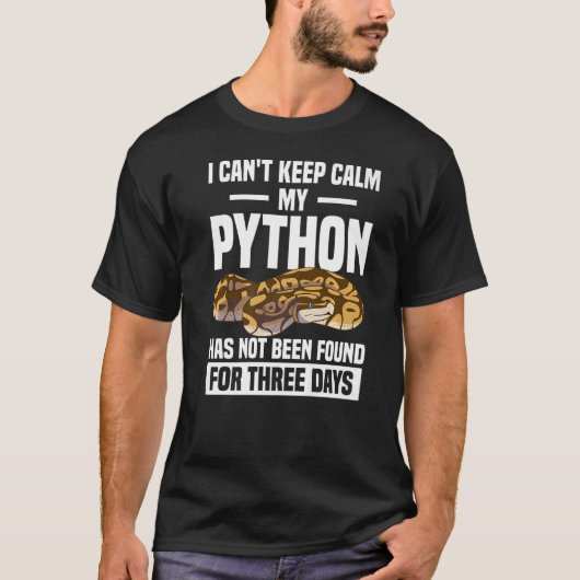 Ik kan mijn Python niet kalmeren... T-shirt (Voorkant)