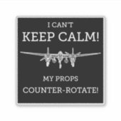 Ik kan mijn rekwisieten niet kalmeren en tegendraa sticker (Voorkant)