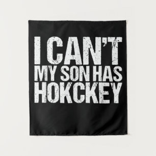 Ik kan mijn zoon niet met Hockey mama.. Wandkleed