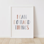 Ik kan moeilijke dingen doen Boho kinderkamer deco Poster