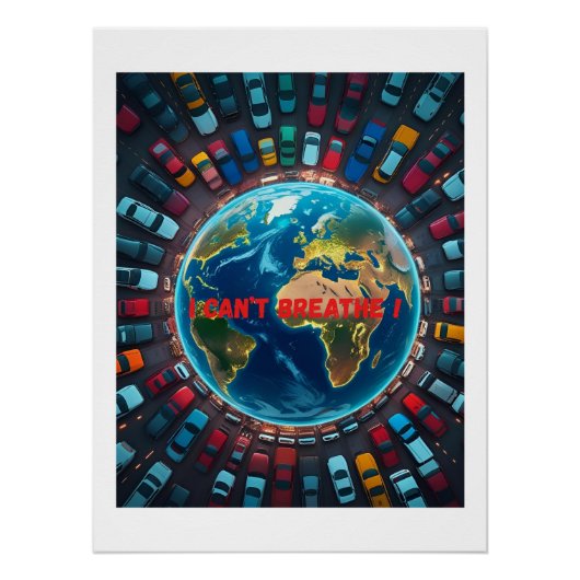 Ik kan niet ademen - Milieuvervuiling Perfect Poster (Voorkant)