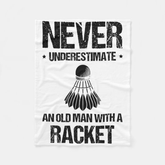 Ik kan niet anders dan badminton player shuttle sp fleece deken (Voorkant)