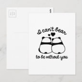 Ik kan niet Beer om zonder jou te zijn Briefkaart (Voorkant / Achterkant)