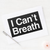 Ik kan niet breath rechthoekige sticker (Envelop)