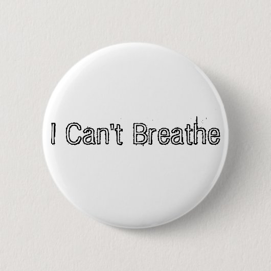 Ik kan niet breath ronde button 5,7 cm (Voorkant)