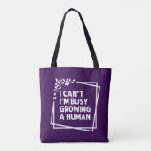 Ik kan niet dat ik bezig ben met het telen van een tote bag (Achterkant)