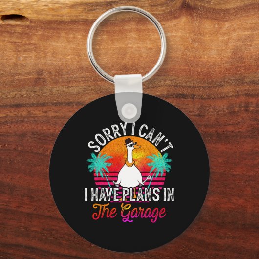 Ik kan niet dat ik plannen heb in de Garage Father Sleutelhanger (Voorkant)