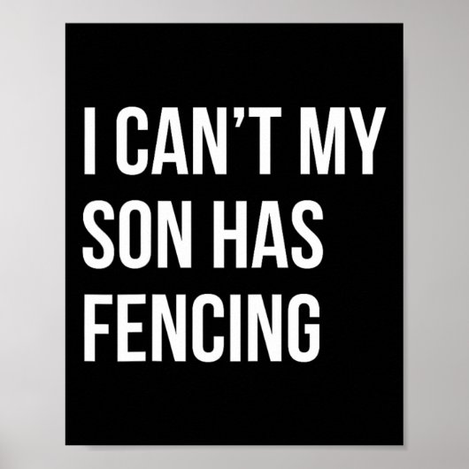 Ik kan niet dat mijn zoon een grappige mam heeft poster (Voorkant)