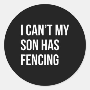 Ik kan niet dat mijn zoon een grappige mam heeft ronde sticker