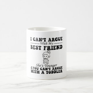 Ik kan niet discussiëren met mijn beste vriendin,  koffiemok