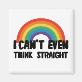 Ik kan niet eens denken dat het grappige Gay Pride Magneet (Voorkant)