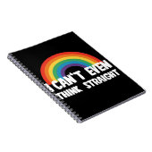 Ik kan niet eens denken dat het grappige Gay Pride Notitieboek (Rechterzijde)