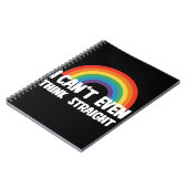 Ik kan niet eens denken dat het grappige Gay Pride Notitieboek (Linkerzijde)