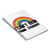 Ik kan niet eens denken dat het grappige Gay Pride Notitieboek (Rechterzijde)