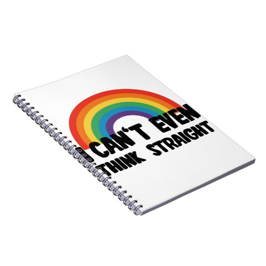 Ik kan niet eens denken dat het grappige Gay Pride Notitieboek (Rechterzijde)