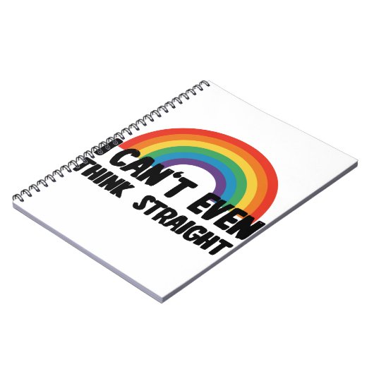 Ik kan niet eens denken dat het grappige Gay Pride Notitieboek (Linkerzijde)