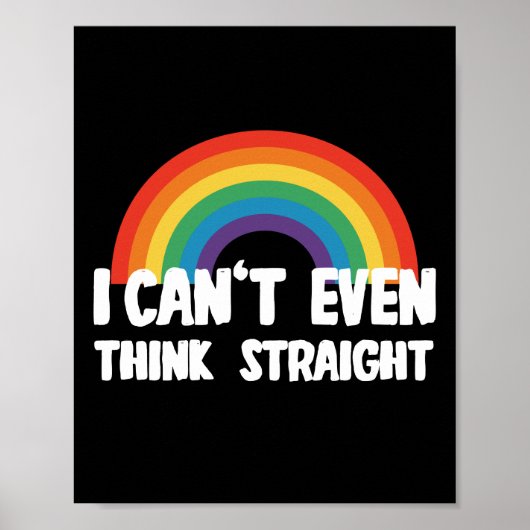 Ik kan niet eens denken dat het grappige Gay Pride Poster (Voorkant)