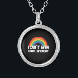Ik kan niet eens denken dat het grappige Gay Pride Zilver Vergulden Ketting<br><div class="desc">Ik kan niet eens denken dat het echt grappige Gay Pride gay,  pride,  lesbian,  lgbt,  biseksueel,  lgbtq,  queer,  regenboog,  grappig,  hetero,  transgender,  gelijkheid,  homoseksueel,  transseksuel,  liefde,  geschenken</div>