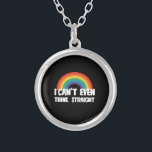 Ik kan niet eens denken dat het grappige Gay Pride Zilver Vergulden Ketting<br><div class="desc">Ik kan niet eens denken dat het echt grappige Gay Pride gay,  pride,  lesbian,  lgbt,  biseksueel,  lgbtq,  queer,  regenboog,  grappig,  hetero,  transgender,  gelijkheid,  homoseksueel,  transseksuel,  liefde,  geschenken</div>