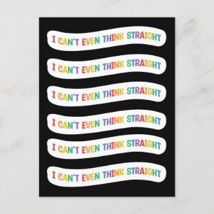 Ik kan niet eens denken. Gay Pride Month Briefkaart