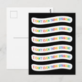 Ik kan niet eens denken. | Gay Pride Month Briefkaart (Voorkant / Achterkant)