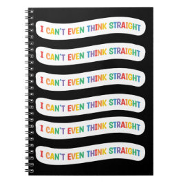 Ik kan niet eens denken. | Gay Pride Month Notitieboek