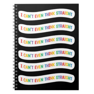 Ik kan niet eens denken. Gay Pride Month Notitieboek
