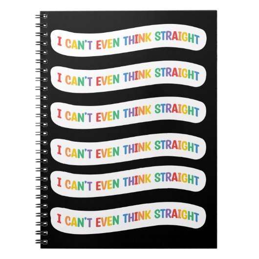 Ik kan niet eens denken. | Gay Pride Month Notitieboek (Voorkant)