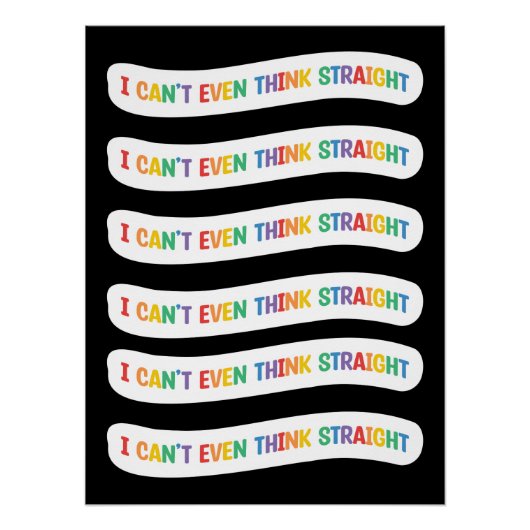 Ik kan niet eens denken. | Gay Pride Month Perfect Poster (Voorkant)