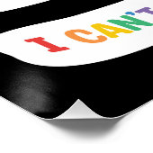 Ik kan niet eens denken. | Gay Pride Month Perfect Poster (Hoek)