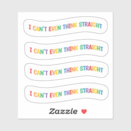 Ik kan niet eens denken. | Gay Pride Month Sticker