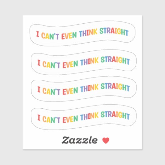 Ik kan niet eens denken. | Gay Pride Month Sticker (Vel)