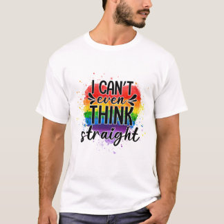 Ik kan niet eens denken hetero LGBT maand cadeau T-shirt