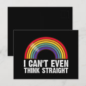 Ik kan niet eens denken hetero LGBTQ Pride Maand Briefkaart (Voorkant / Achterkant)