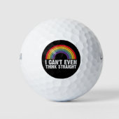 Ik kan niet eens denken hetero LGBTQ Pride Maand Golfballen (Voorkant)