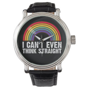 Ik kan niet eens denken hetero LGBTQ Pride Maand Horloge