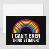Ik kan niet eens denken hetero LGBTQ Pride Maand Kaart (Voorkant / Achterkant)