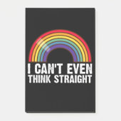 Ik kan niet eens denken hetero LGBTQ Pride Maand Post-it® Notes (Voorkant)