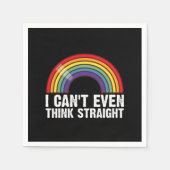 Ik kan niet eens denken hetero LGBTQ Pride Maand Servet (Voorkant)