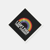 Ik kan niet eens denken hetero LGBTQ Pride Maand Servet (Hoek)