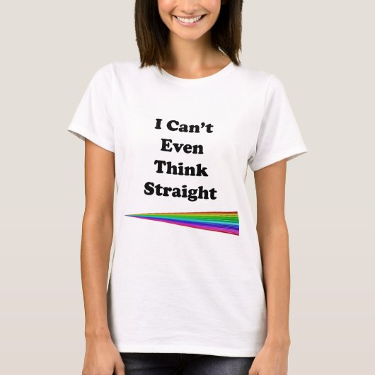 Ik kan niet eens denken. t-shirt (Voorkant)