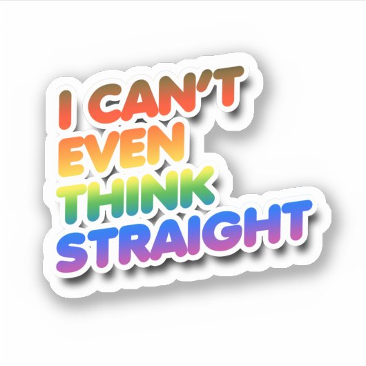 Ik kan niet eens helder denken sticker (Voorkant)