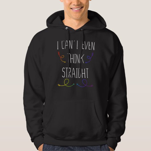 Ik kan niet eens hetero homo lesbische lgbt prid d hoodie (Voorkant)