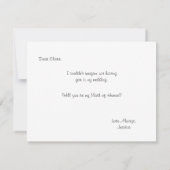 Ik kan niet eens letterlijk... | Bridesmaid Kaart (Achterkant)