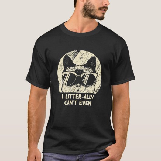Ik kan niet eens met Lover Funny Kitten Hu. T-shirt (Voorkant)